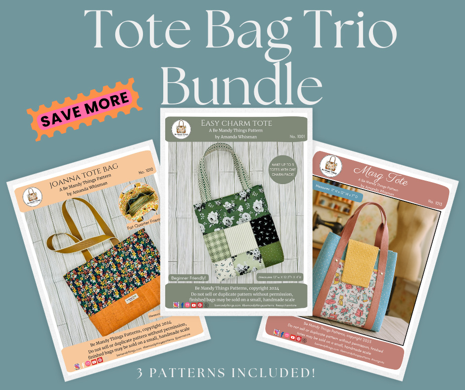 Tote Bag Trio Bundle - 3 Essential Tote Patterns