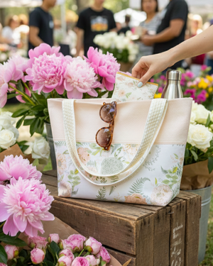 Blush Floral Tote Bag