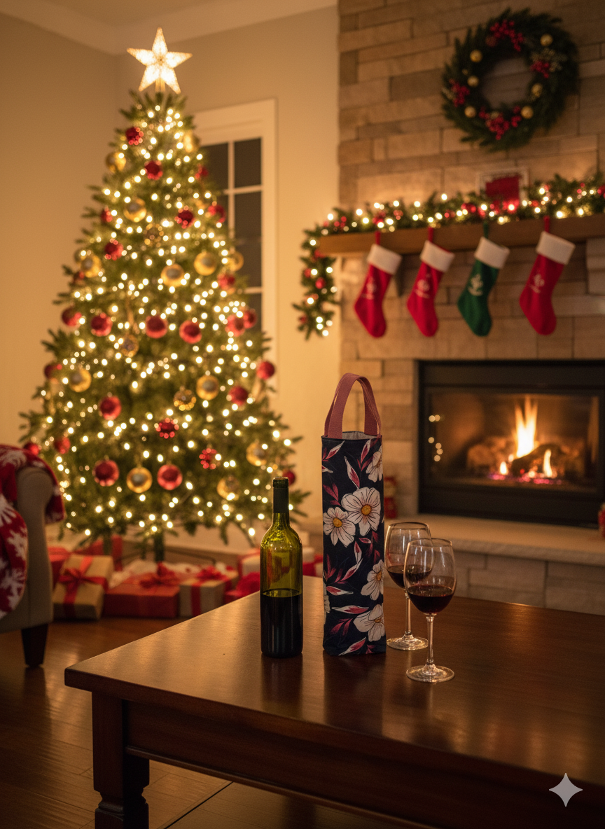 Grapeful Wine Bottle Tote PDF Pattern