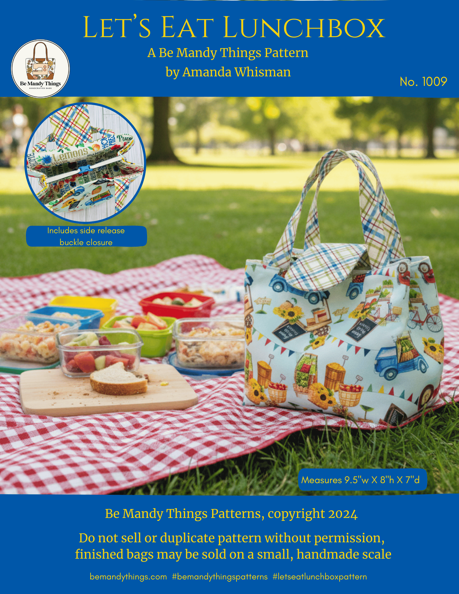 Let’s Eat Lunchbox Pattern | Structured & Insulated Bag Sewing PDF - Be ...