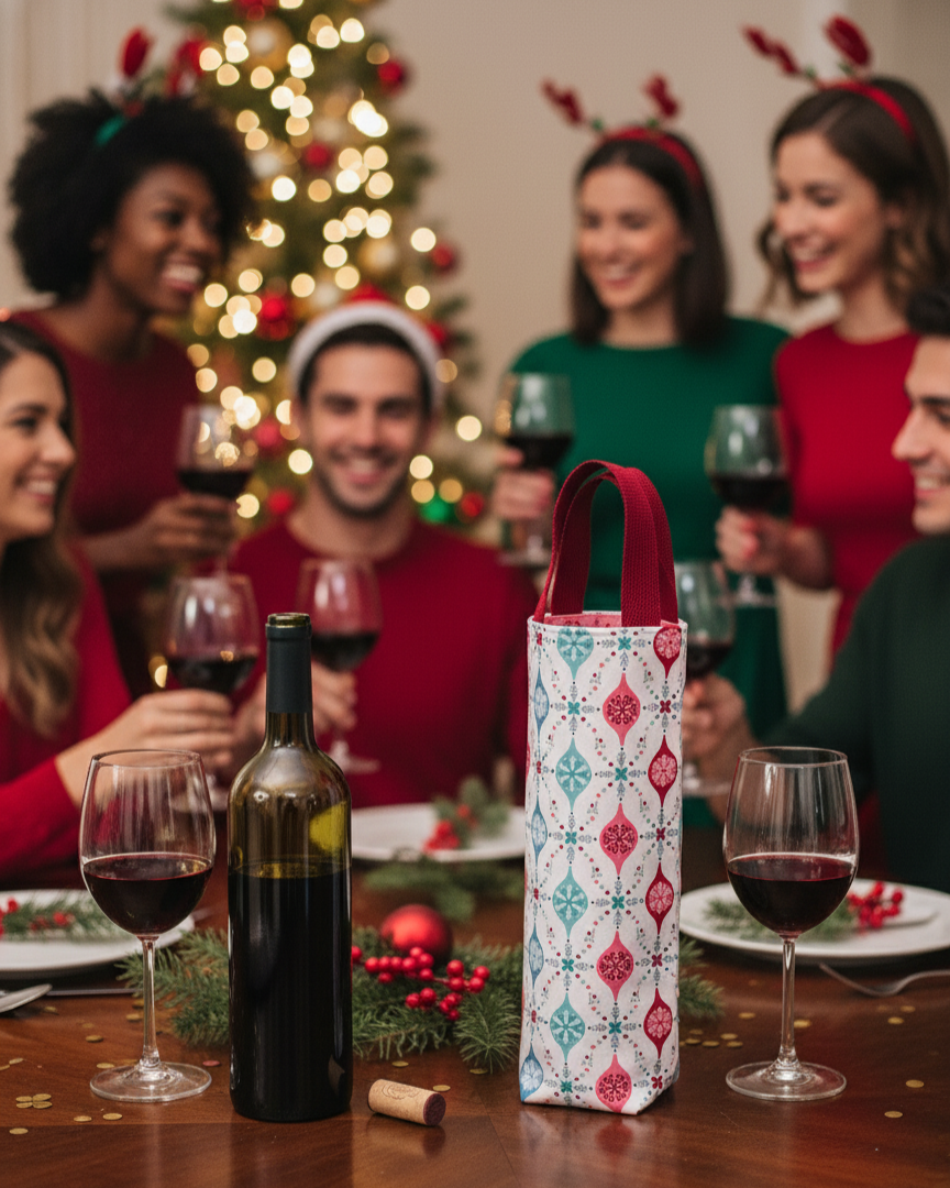 Grapeful Wine Bottle Tote PDF Pattern