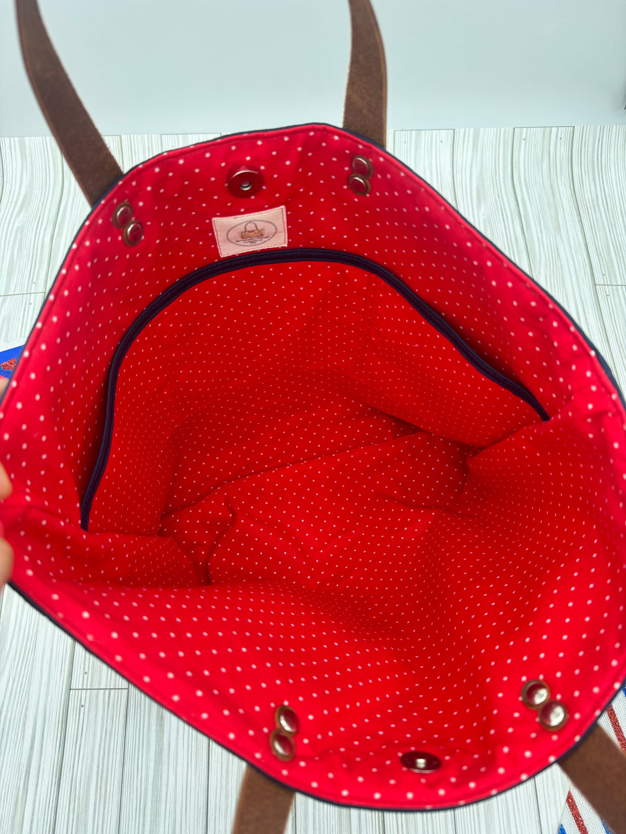 Patriotic Quilted Tote Bag