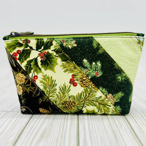 Winter Patchwork Zipper Pouch