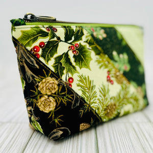 Winter Patchwork Zipper Pouch