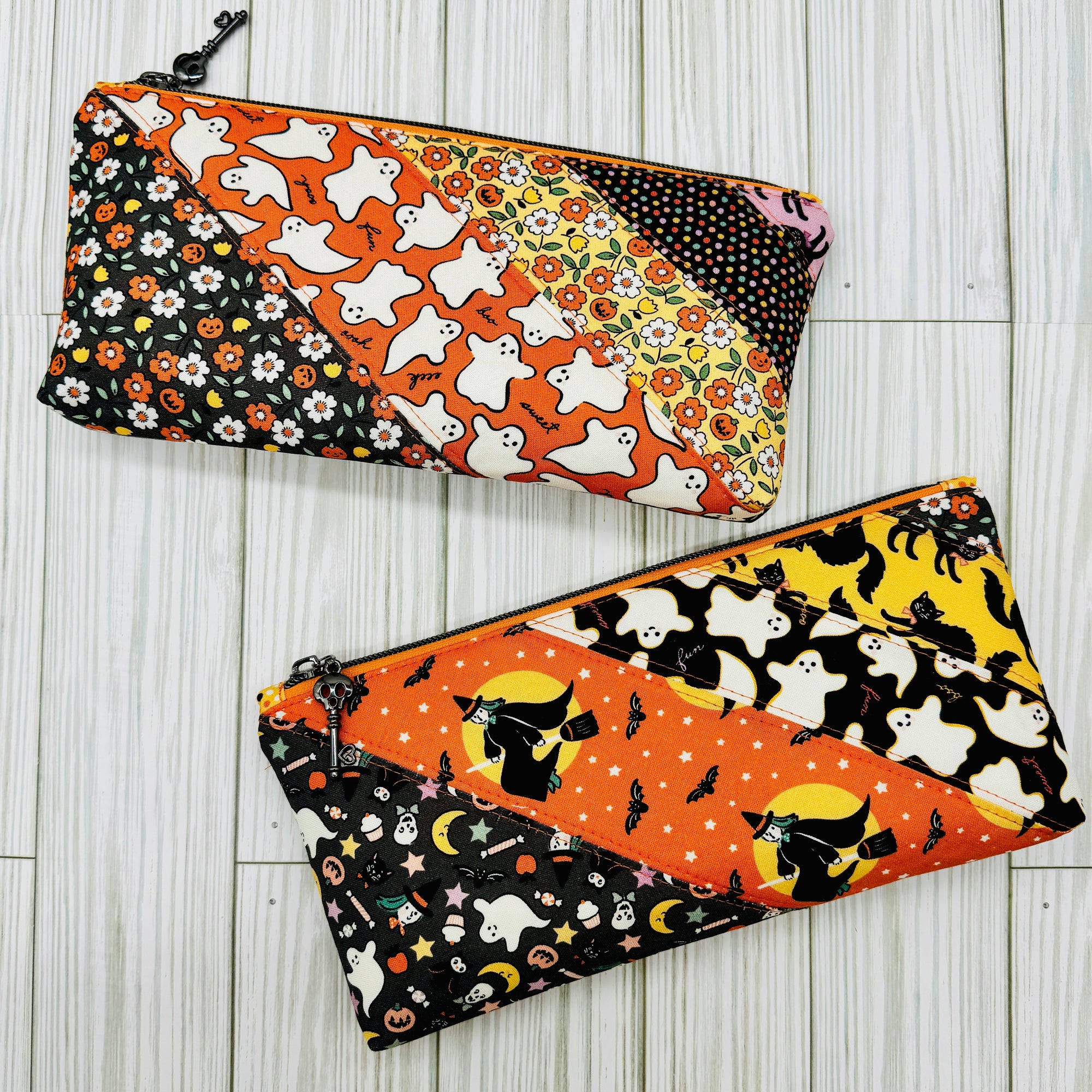 Halloween Patchwork Zipper Pouch