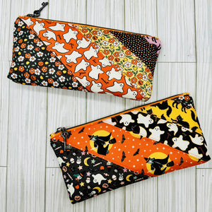 Halloween Patchwork Zipper Pouch