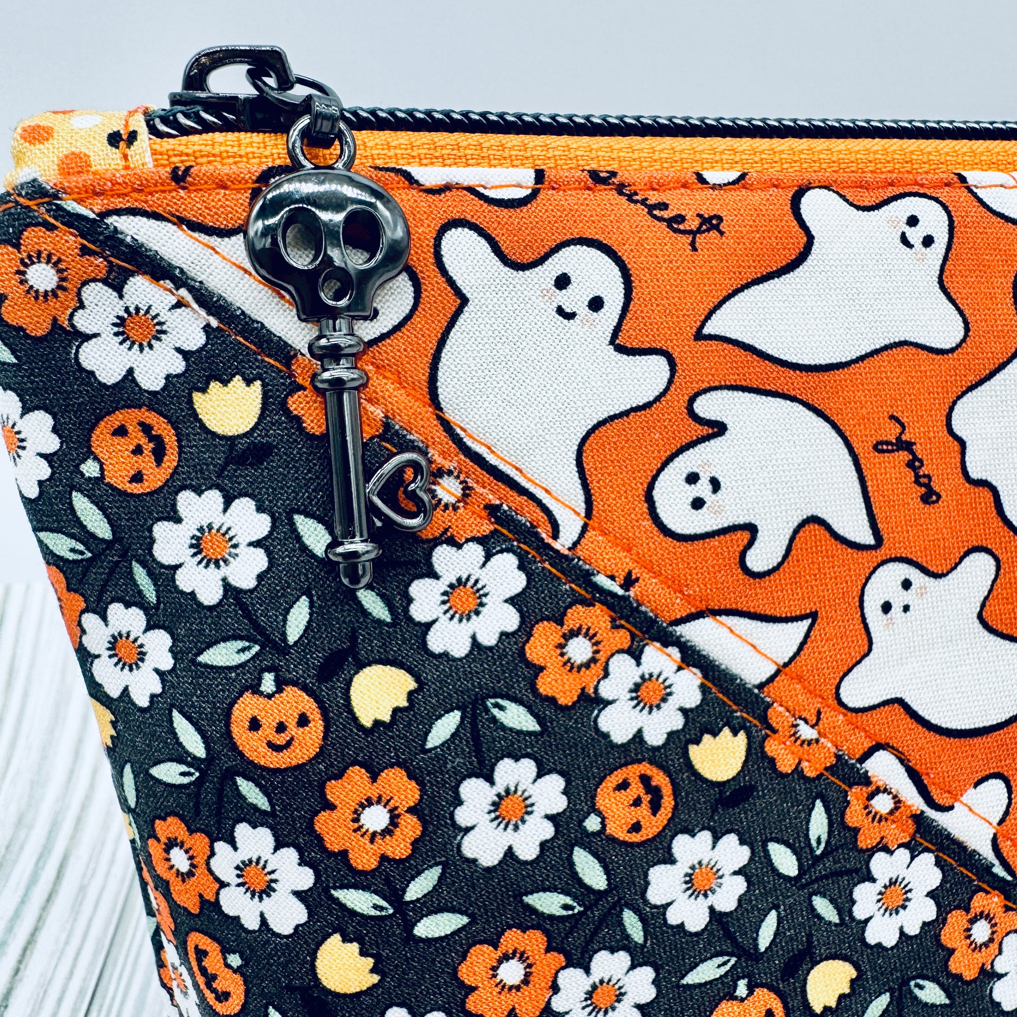 Halloween Patchwork Zipper Pouch