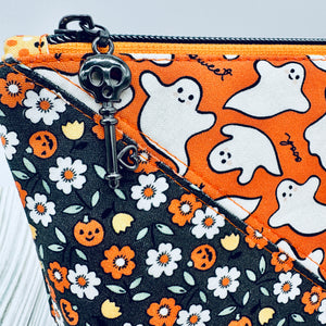 Halloween Patchwork Zipper Pouch