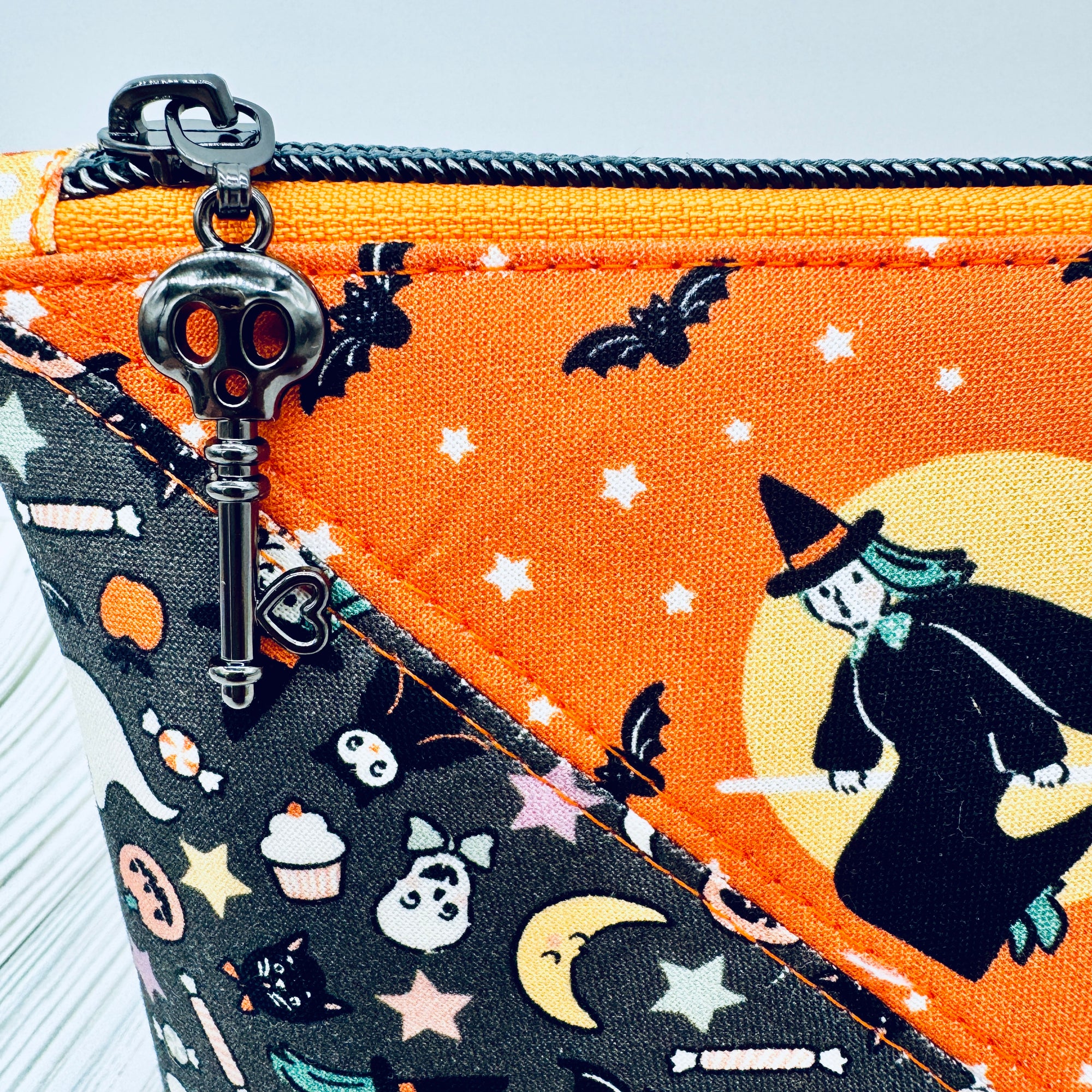 Halloween Patchwork Zipper Pouch