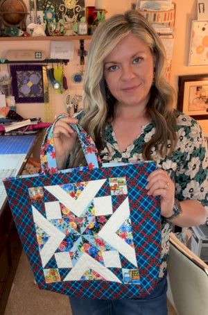 Starry Tote Bag Sewing Pattern - Quilted Tote PDF