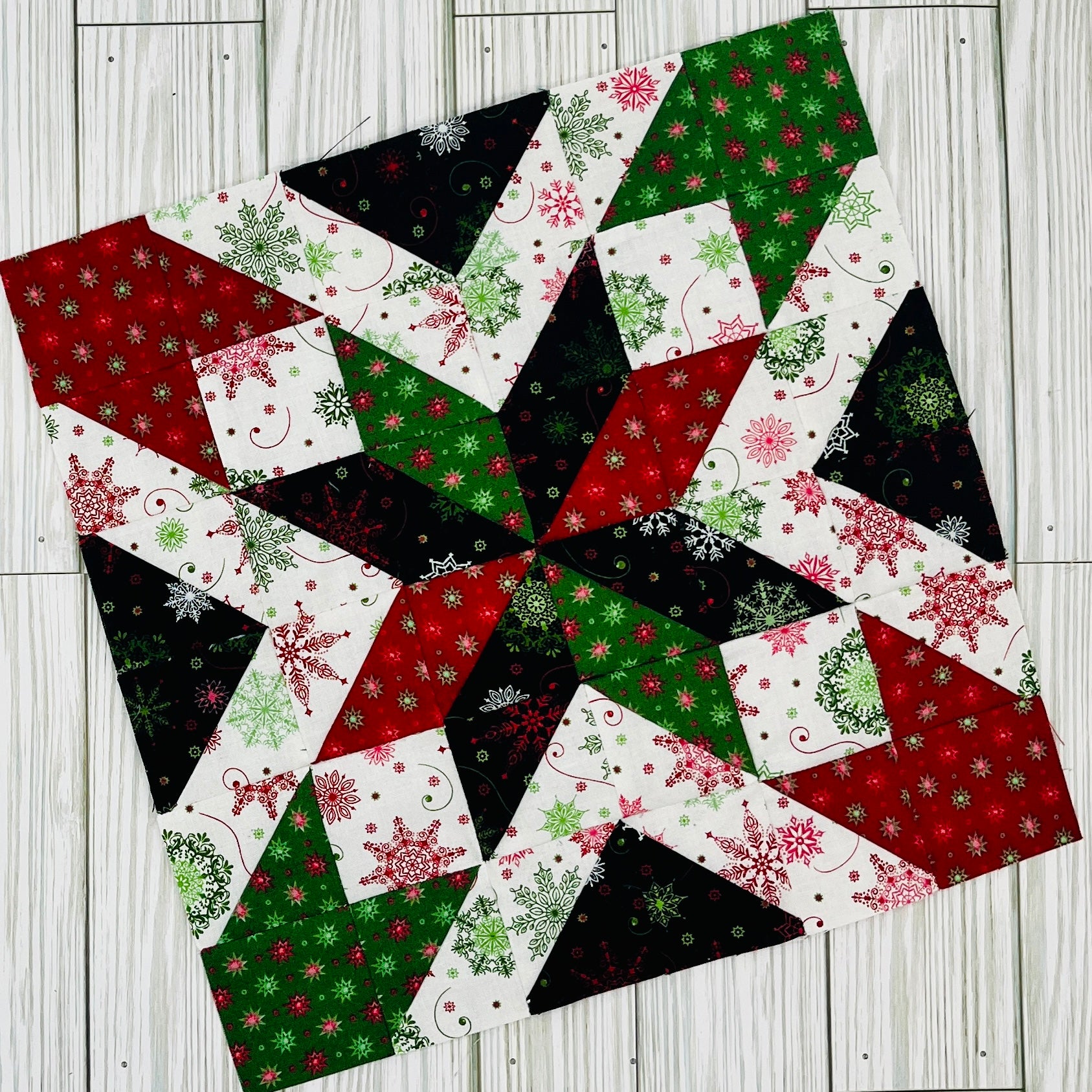 Shining Star Quilt Block - PDF Version