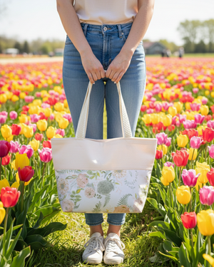Blush Floral Tote Bag