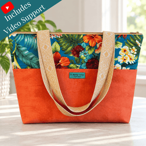 Mae Zipper Tote Bag Pattern + Video