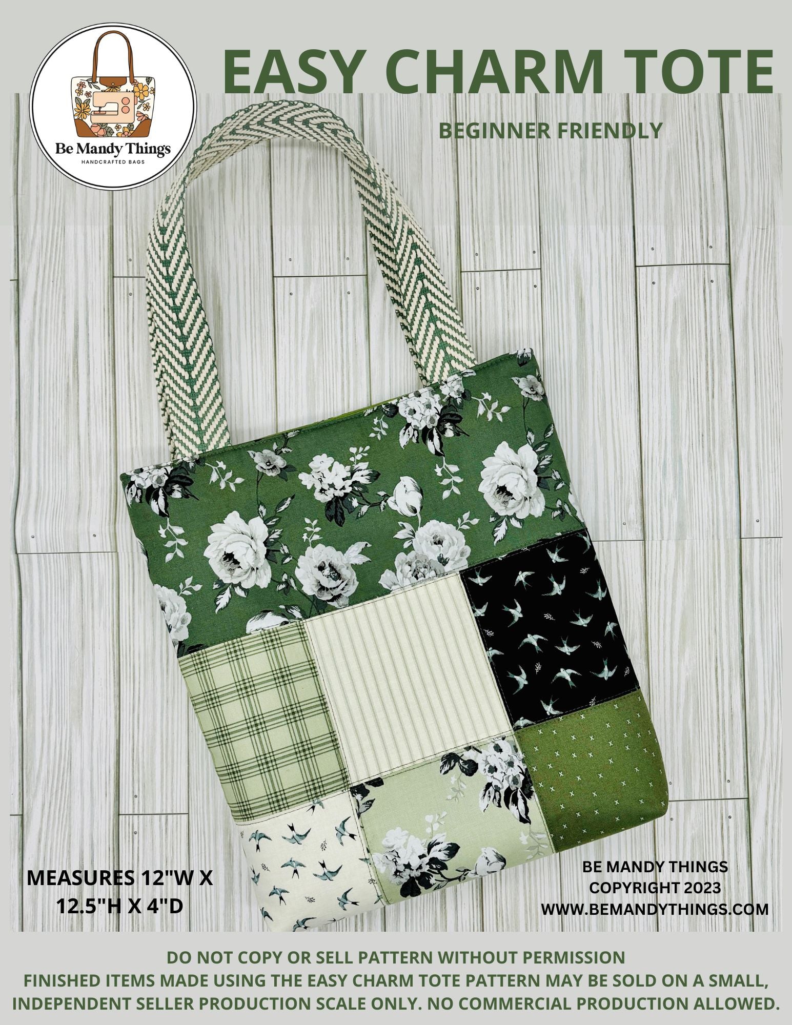 Easy Charm Tote Pattern