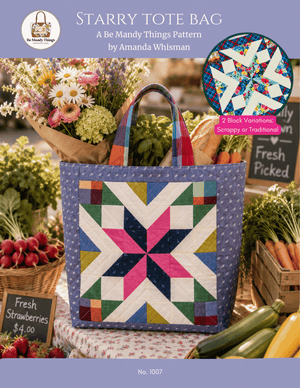 Starry Tote Bag Sewing Pattern - Quilted Tote PDF