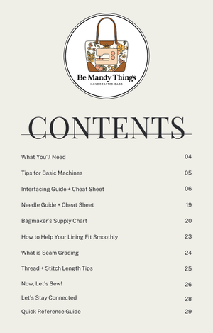 Sew Better Bags eBook + Easy Charm Tote Pattern Bundle