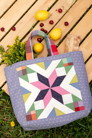 Starry Tote Bag Sewing Pattern - Quilted Tote PDF