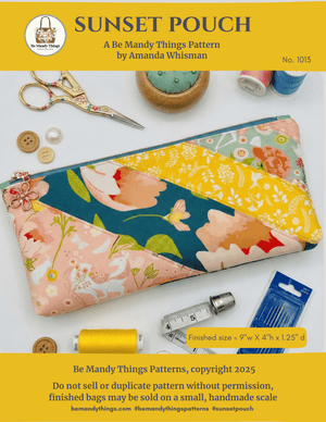 Sunset Zipper Pouch PDF Sewing Pattern