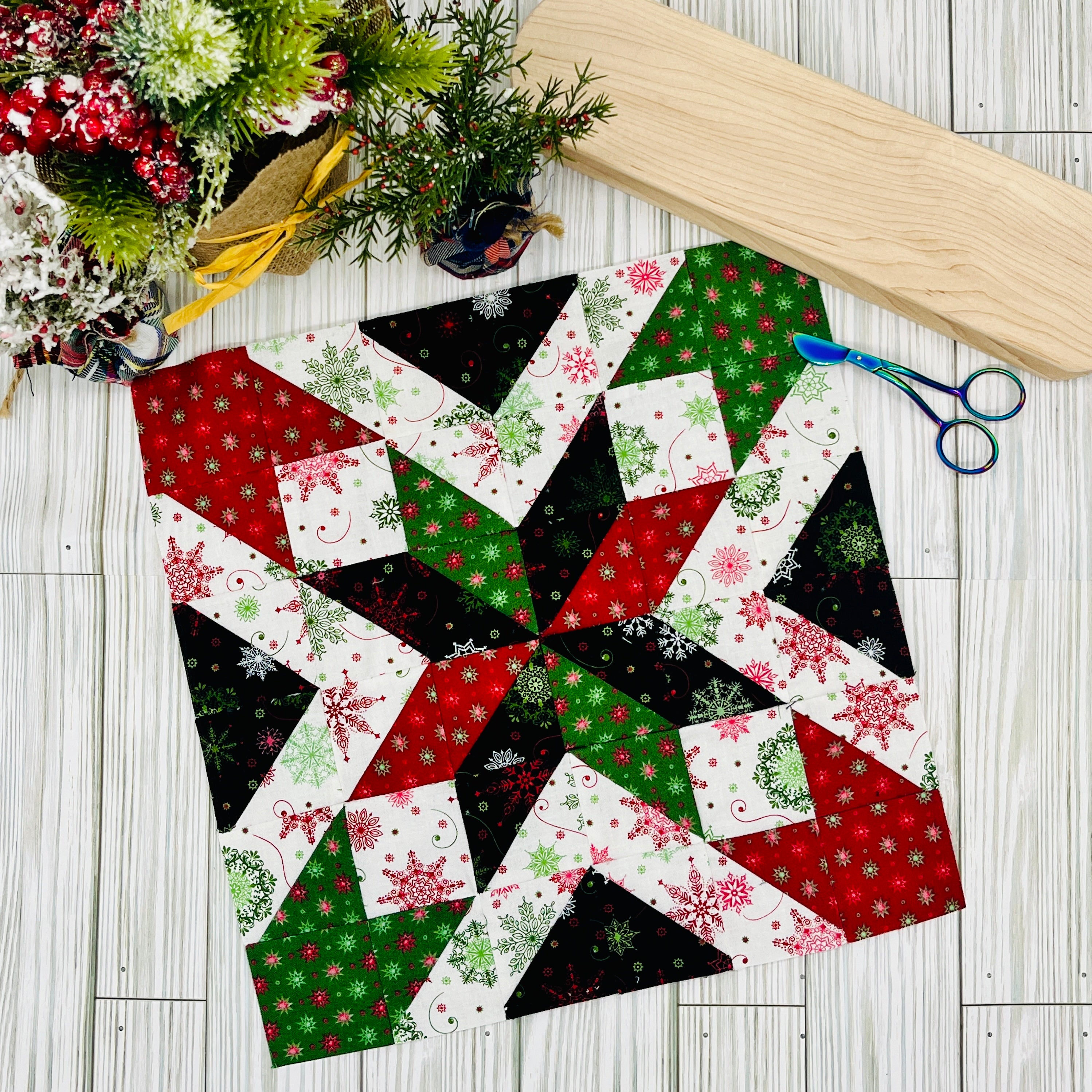 Shining Star Quilt Block PDF Pattern - Beginner Friendly | Be Mandy Things
