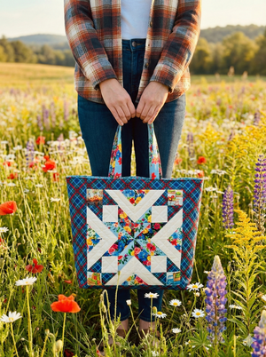 Starry Tote Bag Sewing Pattern - Quilted Tote PDF