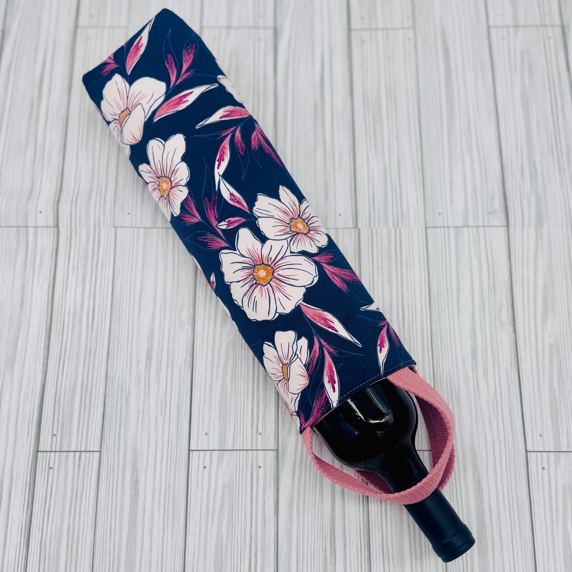 Be Mandy Things grapeful wine bottle tote with floral design for stylish wine carrying