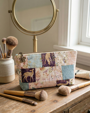 Woodland Patchwork Zipper Pouch