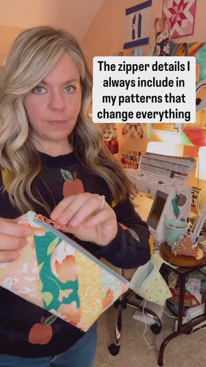 Sunset Zipper Pouch PDF Sewing Pattern