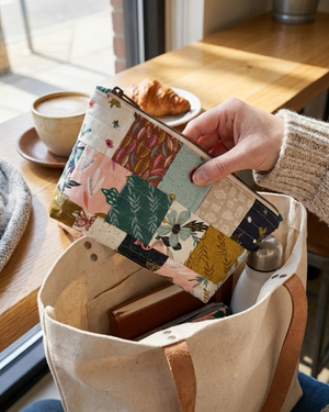 Patchwork Zipper Pouch