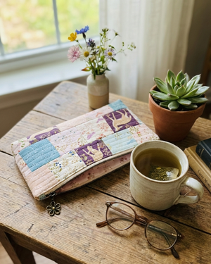 Woodland Patchwork Zipper Pouch