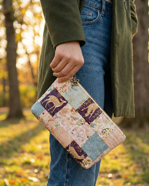 Woodland Patchwork Zipper Pouch